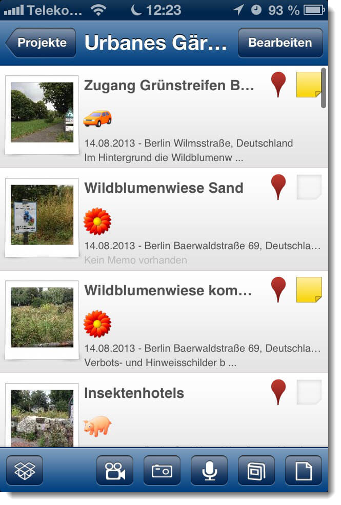 Dokumentliste Dokumentliste