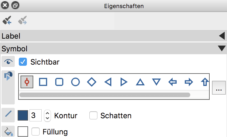 Im Fenster „Eigenschaften“ das Aussehen einer Linie gestalten Im Fenster „Eigenschaften“ das Aussehen einer Linie gestalten