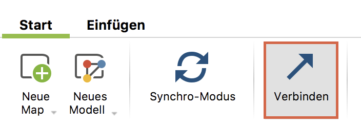 Modus „Verbinden im Tab „Start“ einschalten Modus „Verbinden im Tab „Start“ einschalten