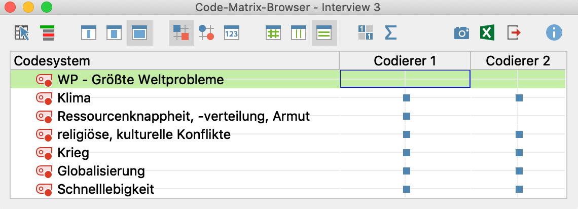 Codezuweisung im Code-Matrix-Browser überprüfen Codezuweisung im Code-Matrix-Browser überprüfen