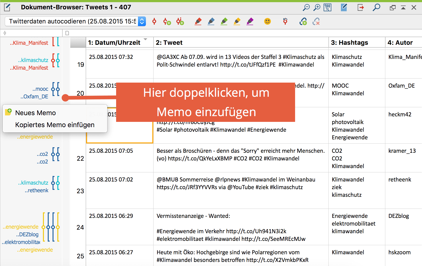 Memos in Tabellen-Dokumente per Doppelklick oder Kontextmenü einfügen Memos in Tabellen-Dokumente per Doppelklick oder Kontextmenü einfügen