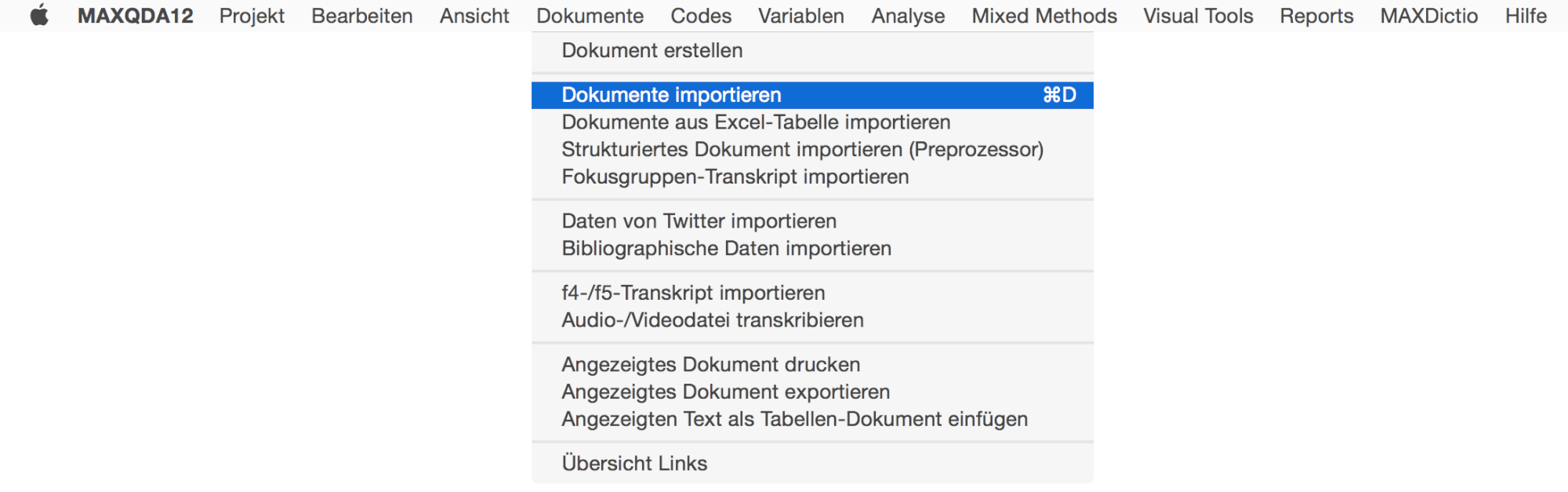 Menue-Dokumente-importieren-MAXQDA