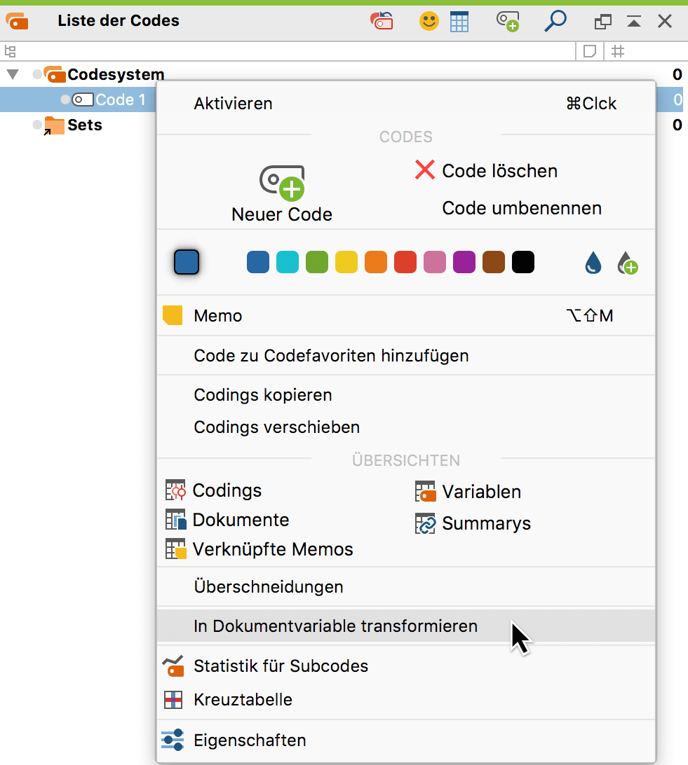 Code in eine Dokumentvariable transformieren Code in eine Dokumentvariable transformieren