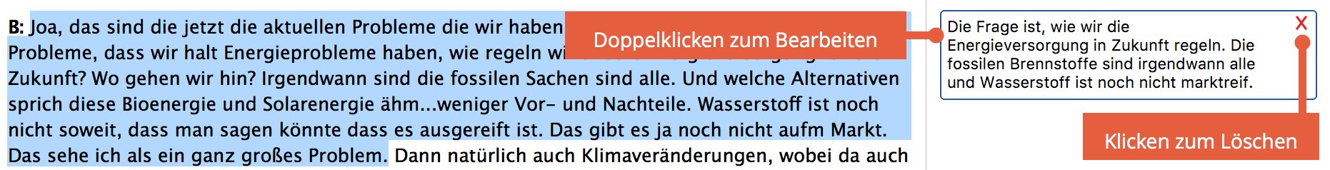 Paraphrase editieren, Paraphrase löschen Paraphrase editieren, Paraphrase löschen