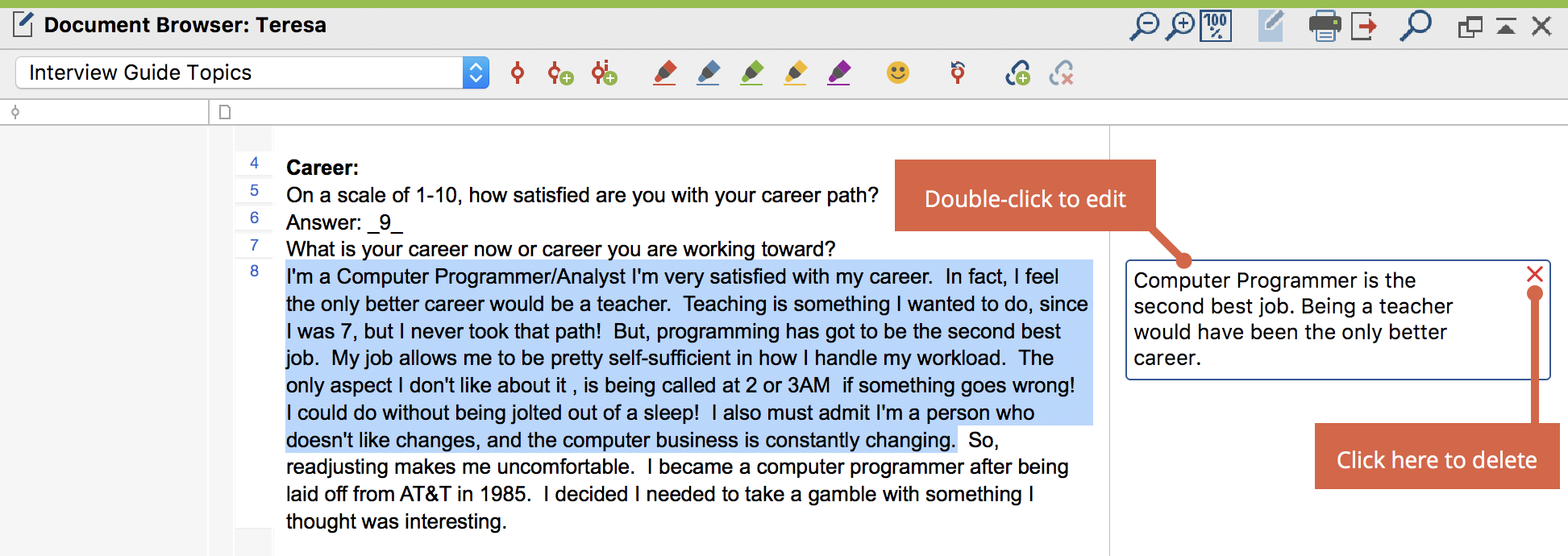 Editing and deleting paraphrases Editing and deleting paraphrases