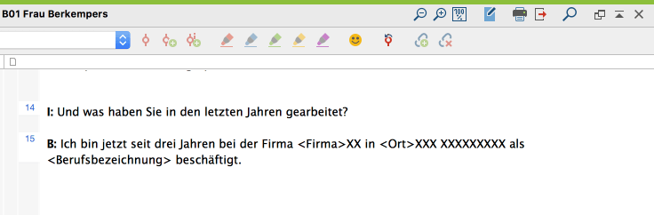 Anonymisiert gespeichertes Projekt mit gewählter Option „Codename mit ausgeben“ Anonymisiert gespeichertes Projekt mit gewählter Option „Codename mit ausgeben“