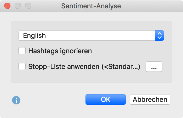 Optionen für die Sentiment-Analyse von Tweets Optionen für die Sentiment-Analyse von Tweets