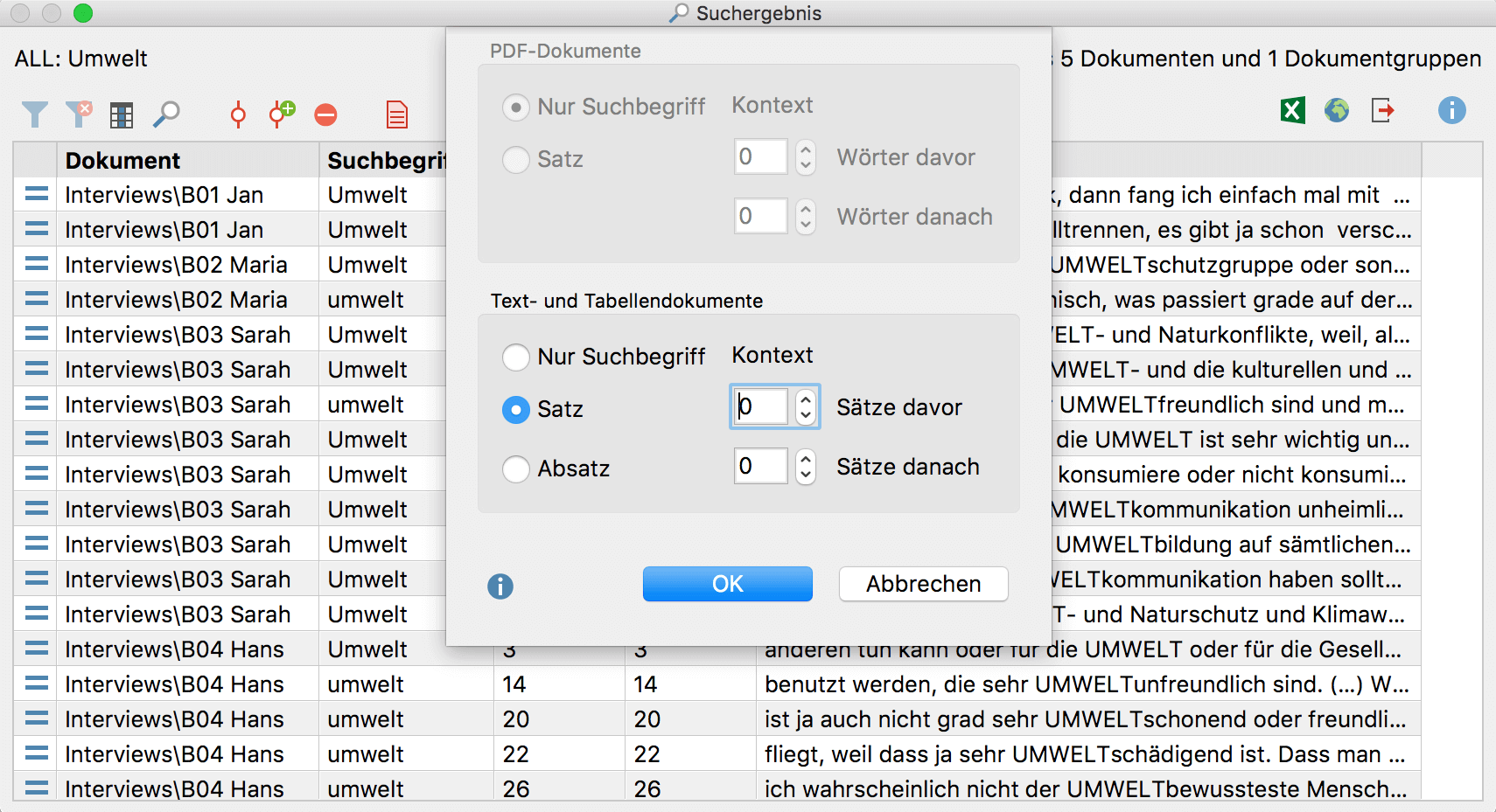 Keyword-in-Context aus Suchergebnissen erstellen Keyword-in-Context aus Suchergebnissen erstellen
