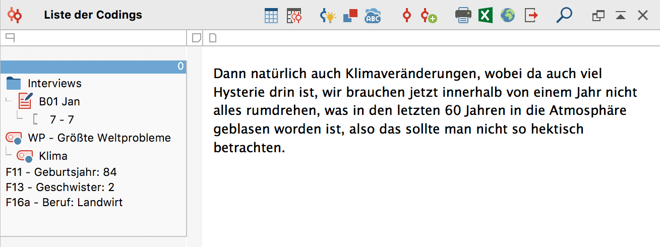Anzeige der Variablenwerte in der Herkunftsangabe eines Codings Anzeige der Variablenwerte in der Herkunftsangabe eines Codings