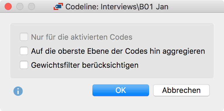 Optionen für die Erstellung der „Codeline“ festlegen Optionen für die Erstellung der Codeline festlegen
