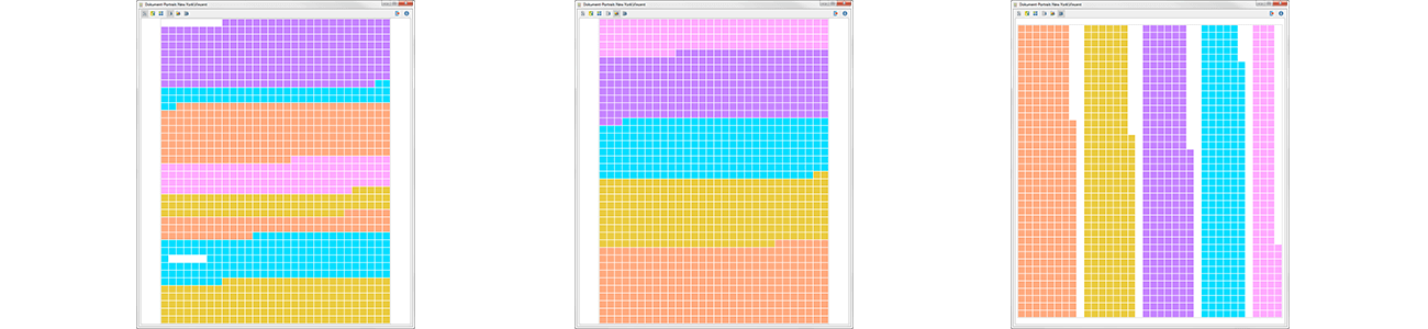 different type of document portrait visualisations in MAXQDA 12