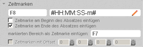 F5 - Zeitmarken