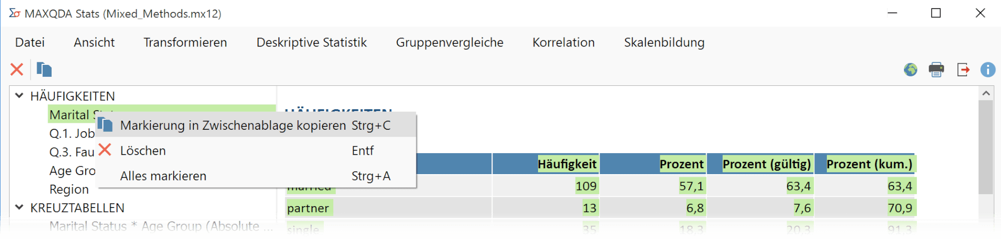 Objekte des Ausgabeviewers in die Zwischenablage kopieren Objekte des Ausgabeviewers in die Zwischenablage kopieren