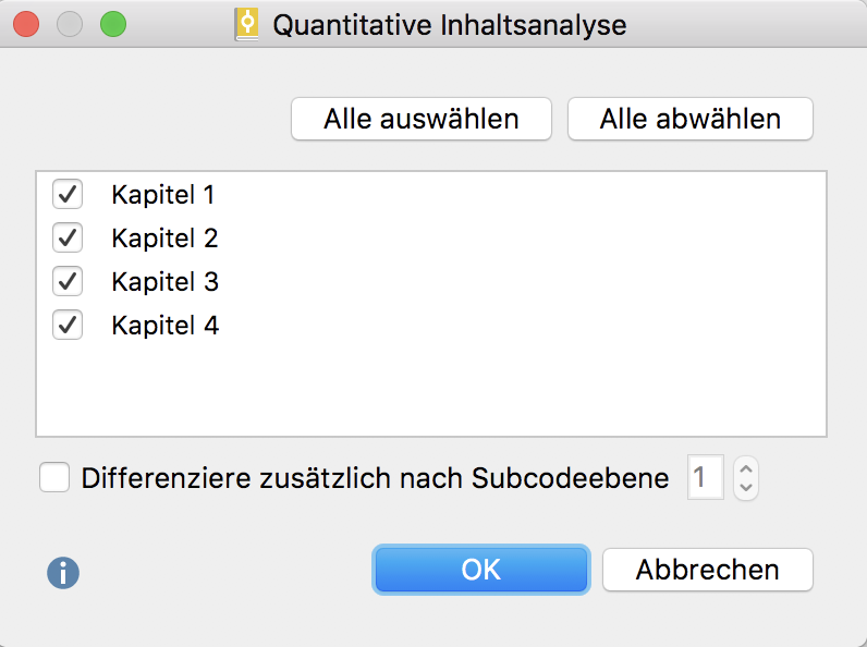 Codes auswählen für die Unterteilung von Texten in Analyseeinheiten Codes auswählen für die Unterteilung von Texten in Analyseeinheiten