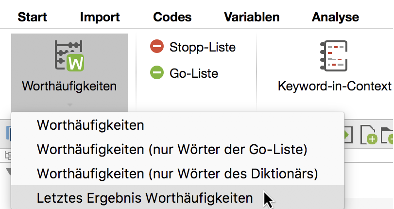 Letzte Zählerergebnisse aufrufen Letzte Zählerergebnisse aufrufen