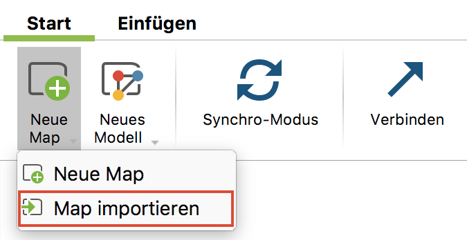 Map im Zielprojekt importieren Map im Zielprojekt importieren