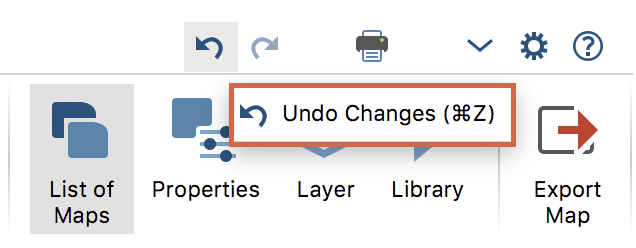 Undo icons in MAXMaps Undo icons in MAXMaps