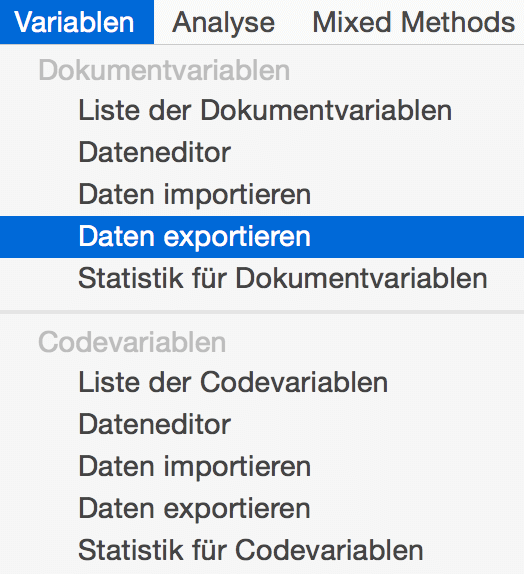 Datenexport