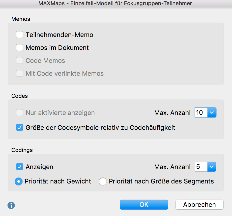 Optionen für die Gestaltung des Modells Optionen für die Gestaltung des Modells