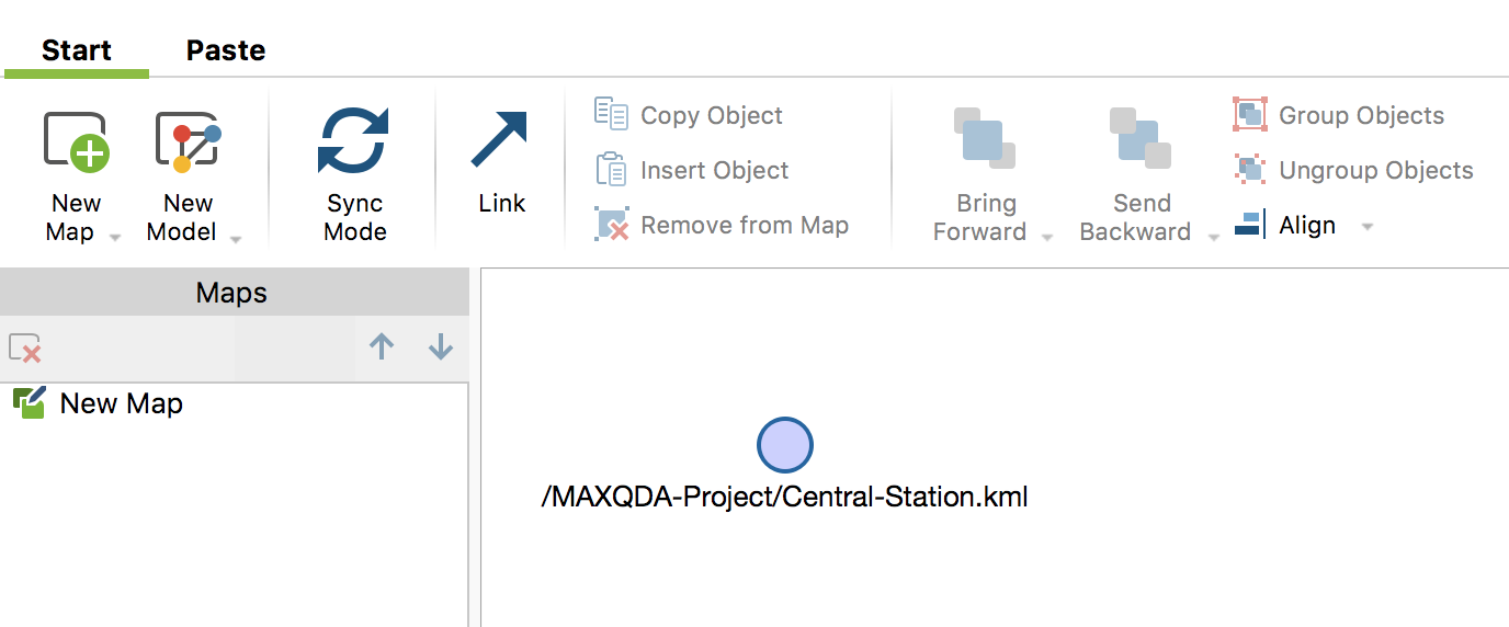 A geolink inserted in MAXMaps A geolink inserted in MAXMaps