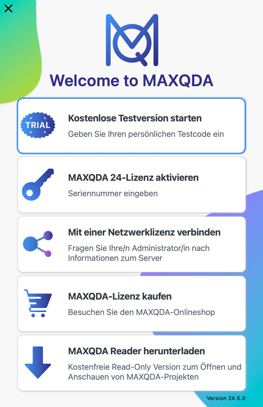 Aktivieren Sie Ihre Testlizenz mit Ihrem Testcode Aktivieren Sie Ihre Testlizenz mit Ihrem Testcode