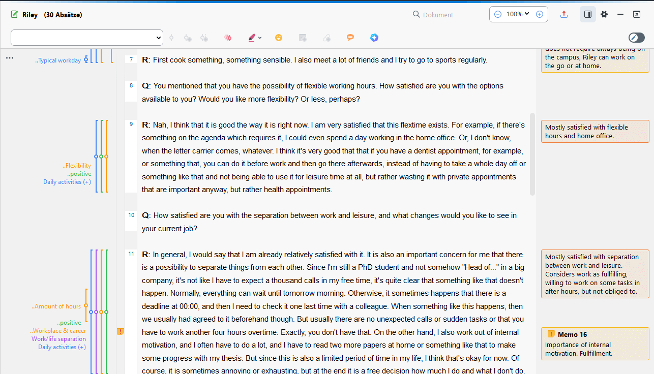 Beispielansicht des Dokument-Browsers