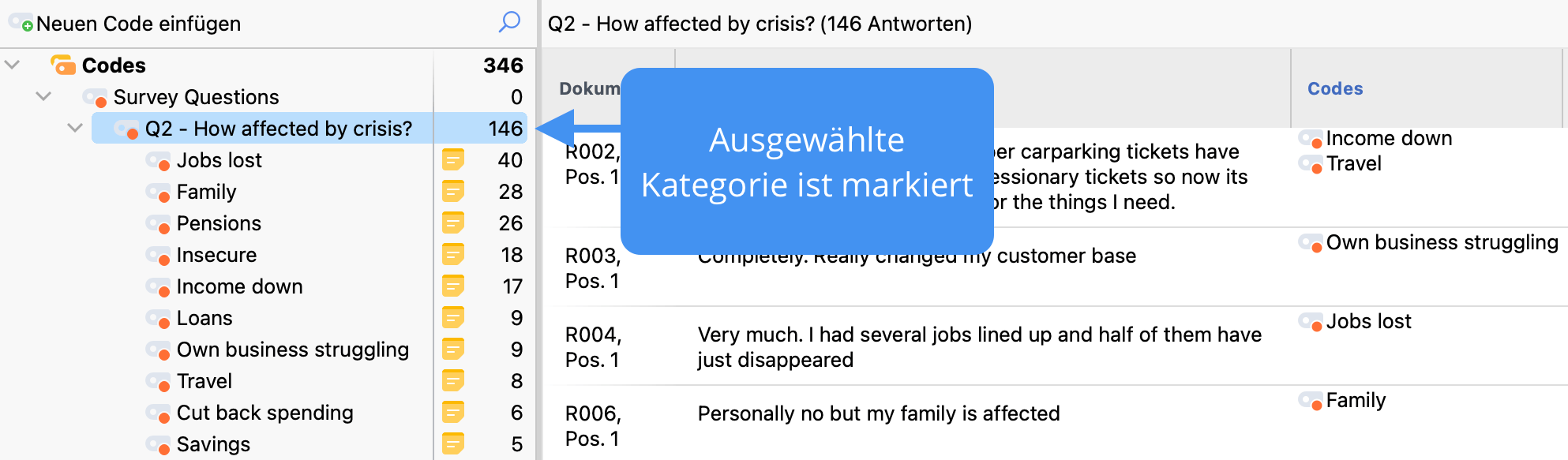 Inhalte einer Kategorie anzeigen