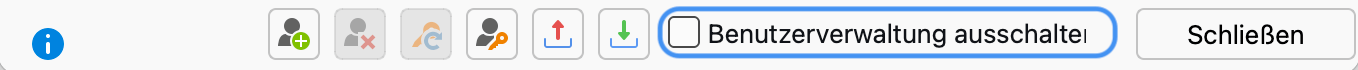 Option „Benutzerverwaltung ausschalten“ Option „Benutzerverwaltung ausschalten“