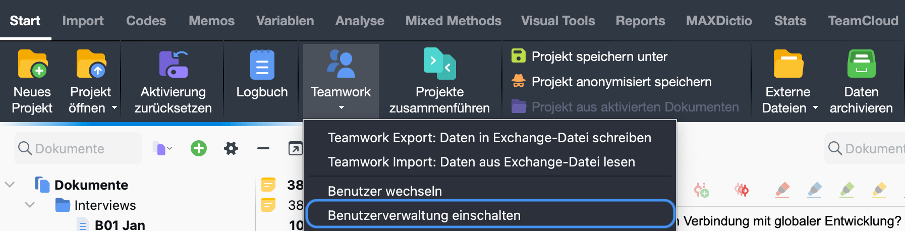 Benutzerverwaltung einschalten Benutzerverwaltung einschalten