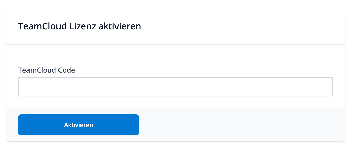 Aktivieren der TeamCloud-Lizenz in den Einstellungen auf der MAXQDA TeamCloud-Webseite Aktivieren der TeamCloud-Lizenz in den Einstellungen auf der MAXQDA TeamCloud-Webseite