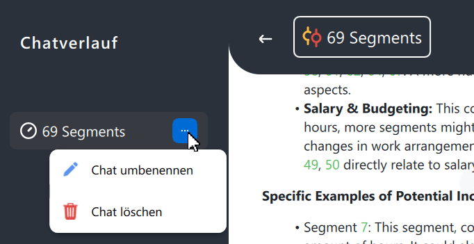 Chats im Chat-Verlauf umbenennen oder löschen Chats im Chat-Verlauf umbenennen oder löschen