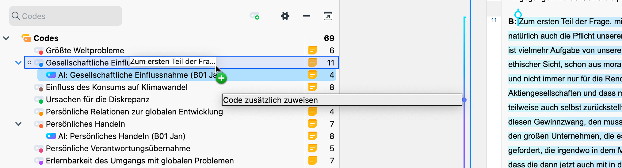 Ziehen und Ablegen von Codierstreifen, um KI-vorgeschlagene codierte Segmente zum übergeordneten Code hinzuzufügen Ziehen und Ablegen von Codierstreifen, um KI-vorgeschlagene codierte Segmente zum übergeordneten Code hinzuzufügen