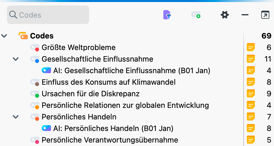 KI-generierte Codes in der ‘Lister der Codes' KI-generierte Codes in der ‘Lister der Codes'