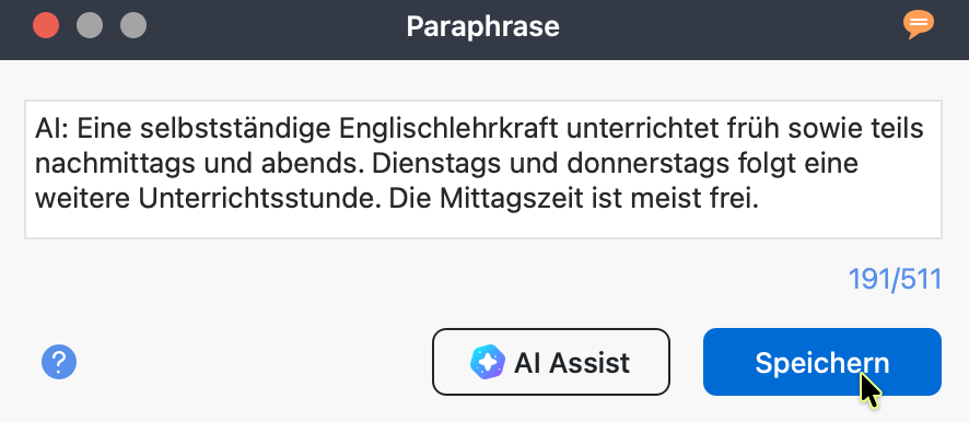 KI-generierte Paraphrase KI-generierte Paraphrase