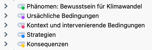 Axiales Kodieren - Kodierparadigma als Obercodes