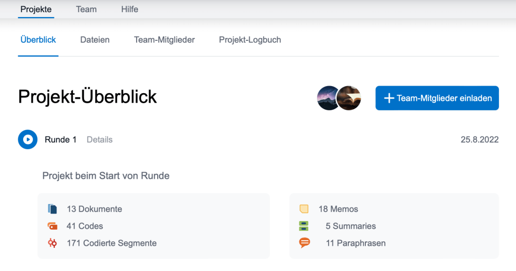 Der Projekt-Überblick Der Projekt-Überblick