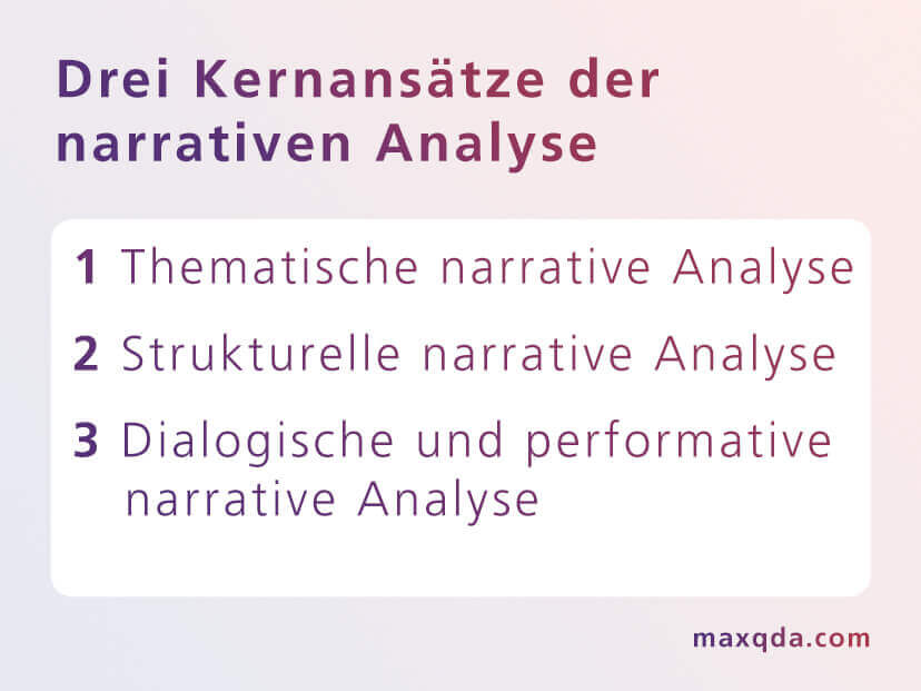 Narrative Analyse: Drei Kernansätze der narrativen Analyse