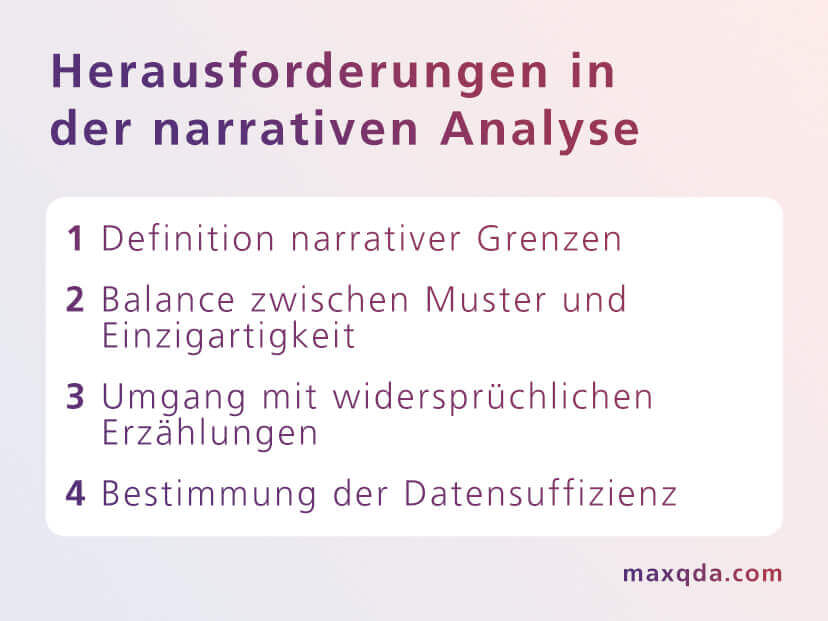 Häufige Herausforderungen im narrativen Analyseprozess