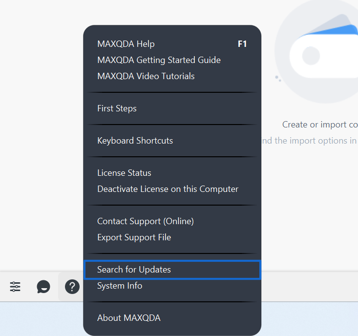 MAXQDA Updates - How to install updates
