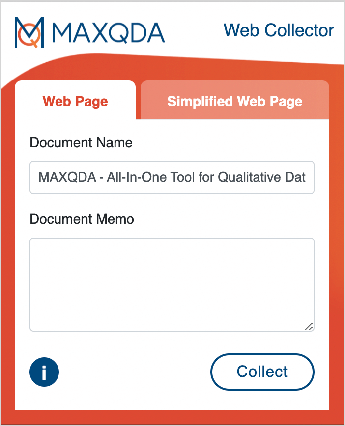 MAXQDA Web Collector