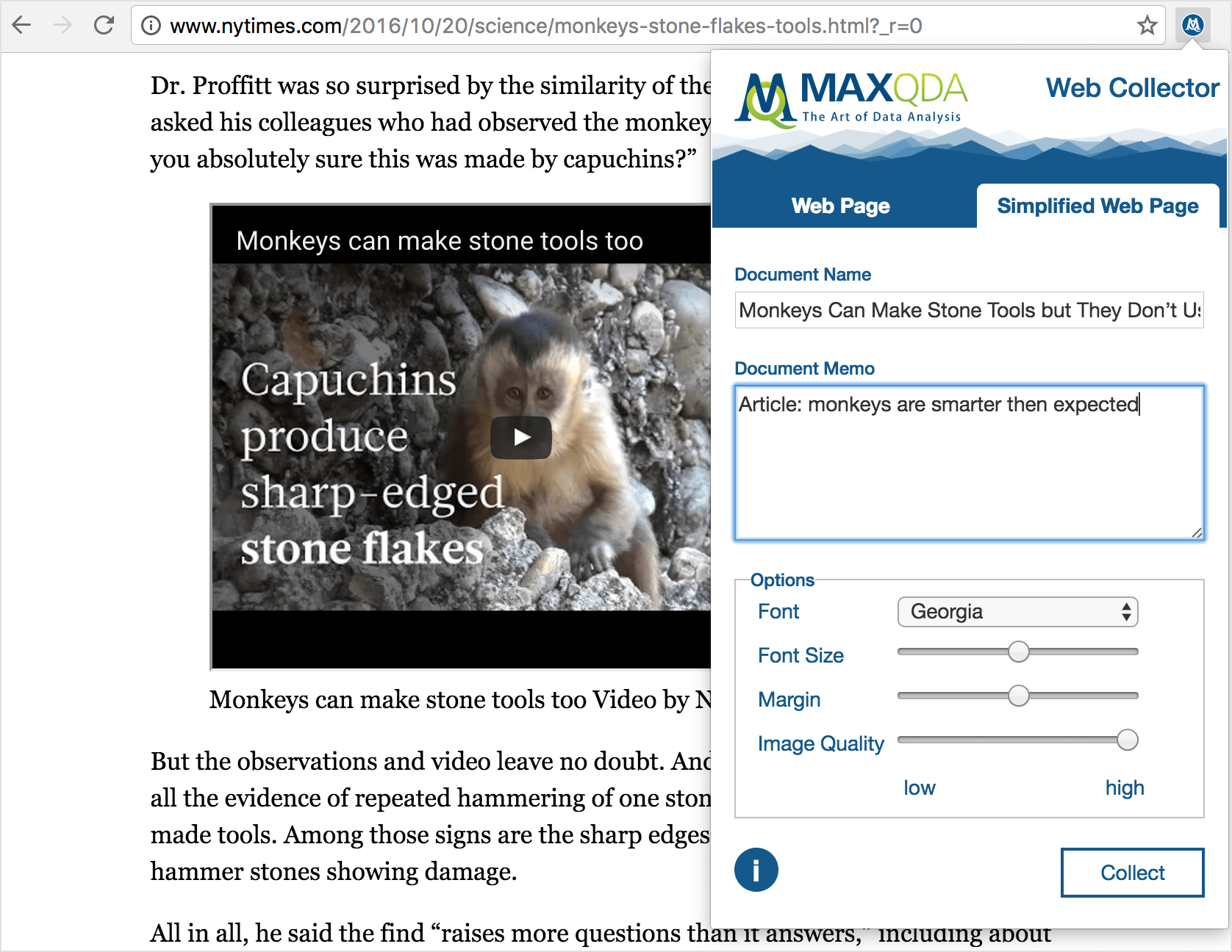 Web Collector for MAXQDA