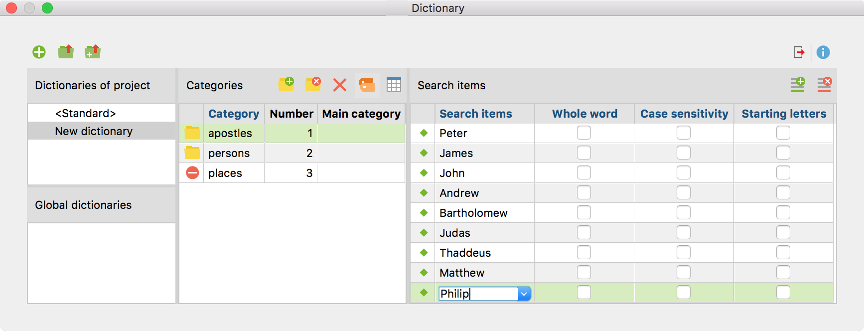 A new search item is added to the category system A new search item is added to the category system