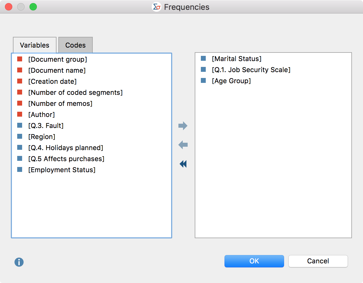 Display Frequencies in MAXQDA Analytics Pro