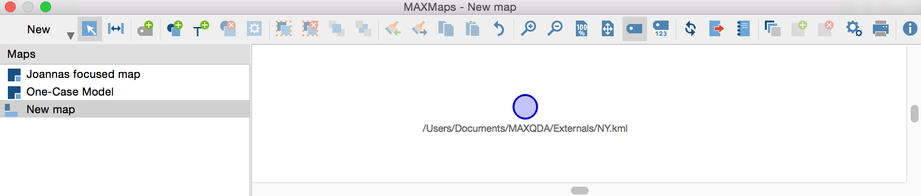 A geolink inserted in MAXMaps A geolink inserted in MAXMaps