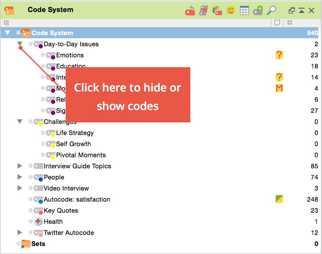 Hide subcodes Hide subcodes