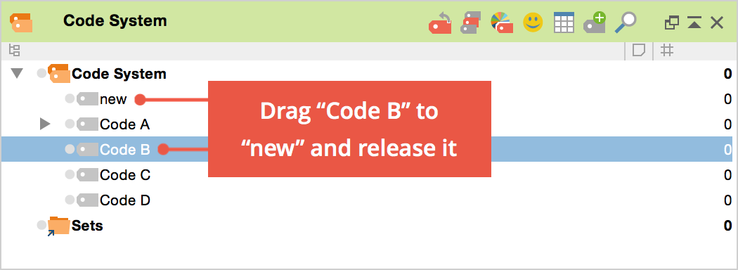 Creating a new code to hold to former codes as subcodes Creating a new code to hold to former codes as subcodes