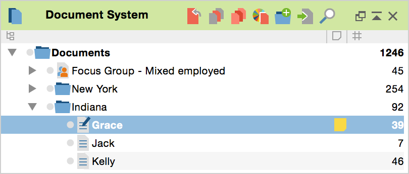 Visualization of a memo in the “Document System” Visualization of a memo in the “Document System”