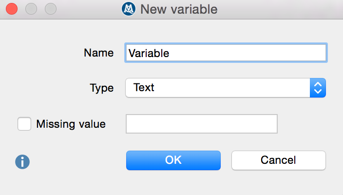 Defining a new variable Defining a new variable