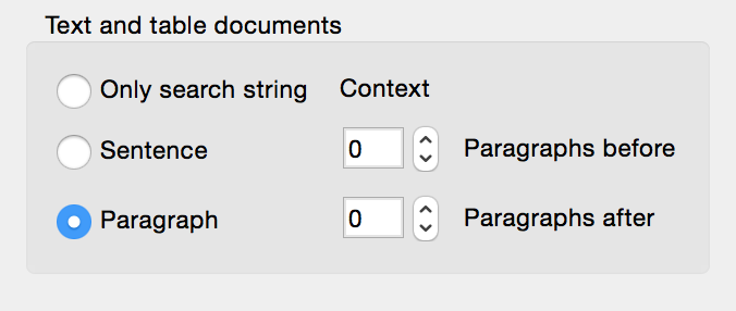 Setting the data range for export Setting the data range for export