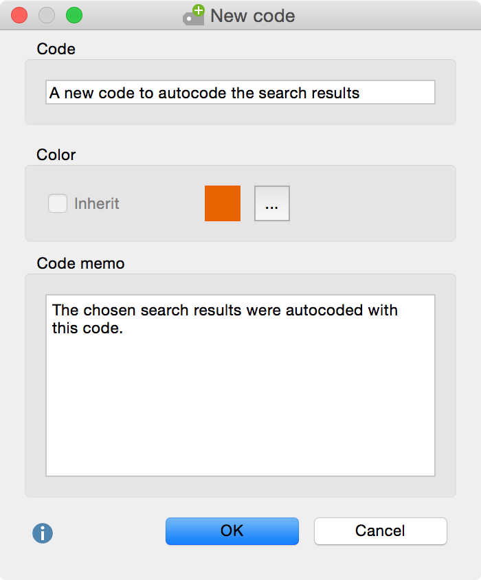 Autocode search results: Define a new code Autocode search results: Define a new code